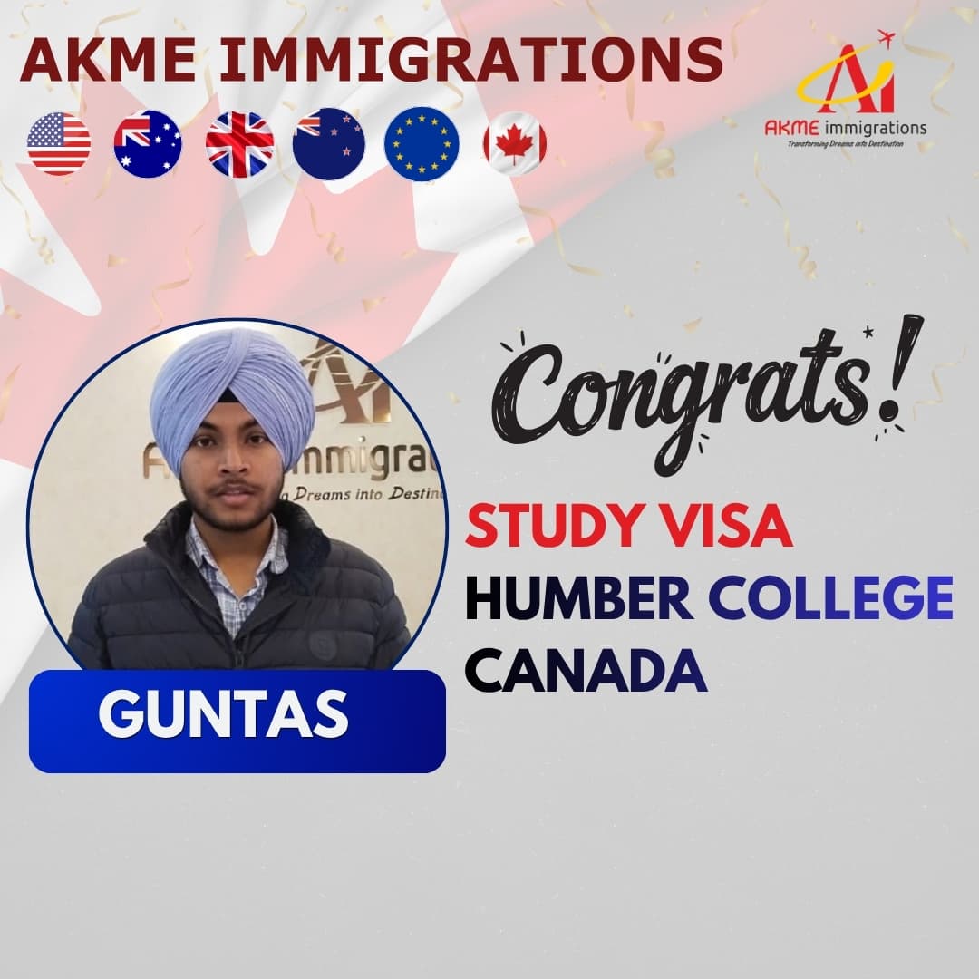 Guntas - Canada Study Visa by AKME Immigrations Patiala